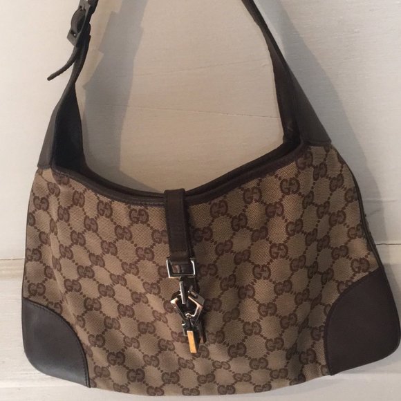 Gucci Vintage Jackie Hobo Canvas Bag on Mercari - Picture 1 of 8
